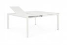 Biały rozkładany stół 160x110-160 aluminiowy ogrodowy KONNOR bizzotto