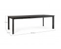 Ciemnoszary rozkładany stół 160-240x100 aluminiowy ogrodowy KONNOR bizzotto