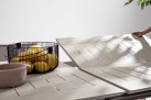 Beżowy rozkładany stół 160-240x100 aluminiowy ogrodowy KONNOR bizzotto