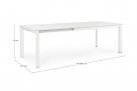 Biały rozkładany stół 160-240x100 aluminiowy ogrodowy KONNOR bizzotto