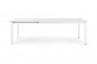 Biały rozkładany stół 160-240x100 aluminiowy ogrodowy KONNOR bizzotto