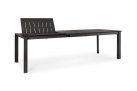 Ciemnoszary rozkładany stół 160-240x100 aluminiowy ogrodowy KONNOR bizzotto