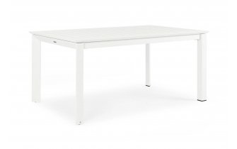 Biały rozkładany stół 160-240x100 aluminiowy ogrodowy KONNOR bizzotto