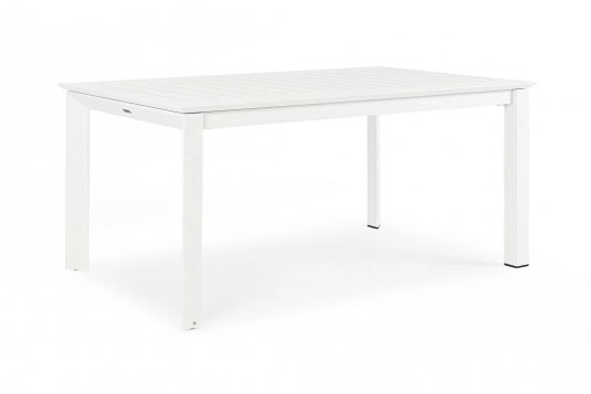 Biały rozkładany stół 160-240x100 aluminiowy ogrodowy KONNOR bizzotto