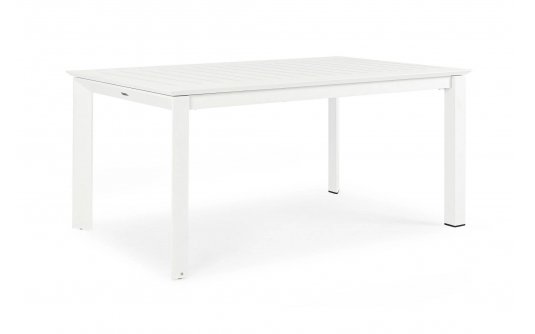 Biały rozkładany stół 160-240x100 aluminiowy ogrodowy KONNOR bizzotto