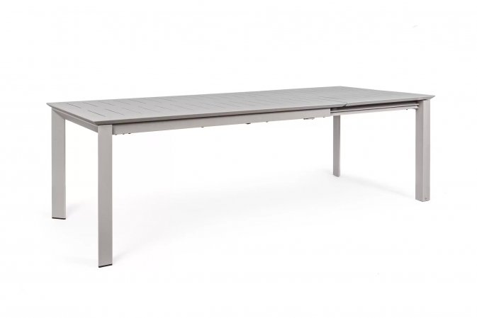 Beżowy rozkładany stół 160-240x100 aluminiowy ogrodowy KONNOR bizzotto
