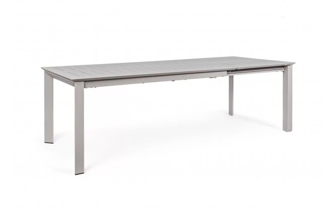 Beżowy rozkładany stół 160-240x100 aluminiowy ogrodowy KONNOR bizzotto