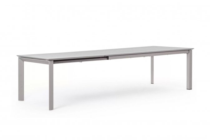 Beżowy rozkładany stół 200-300x110 aluminiowy ogrodowy KONNOR bizzotto
