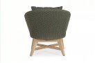 Oliwkowy nowoczesny fotel ogrodowy wypoczynkowy teak lina COACHELLA bizzotto 