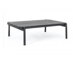 Ciemnoszary stolik kawowy aluminiowy FLORENCIA bizzotto