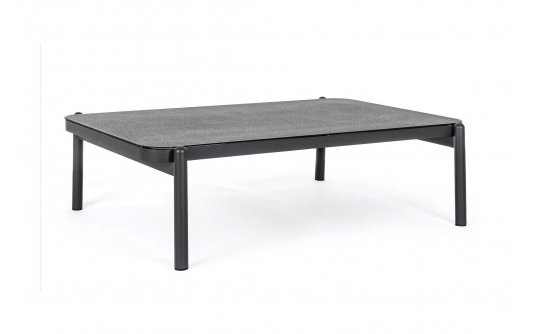 Ciemnoszary stolik kawowy aluminiowy FLORENCIA bizzotto