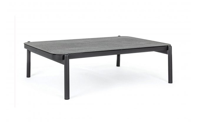 Ciemnoszary stolik kawowy aluminiowy FLORENCIA bizzotto