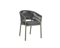 Oliwkowe krzesło stołowe na taras aluminiowe FLORENCIA bizzotto