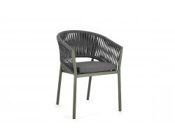 Oliwkowe krzesło stołowe na taras aluminiowe FLORENCIA bizzotto