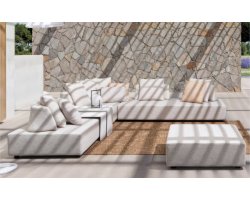 Jasnobeżowy tapicerowany kompletna rożne ogrodowy premium piper bizzotto 