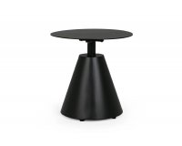 Okrągły czarny stolik boczny aluminiowy ALOHA bizzotto