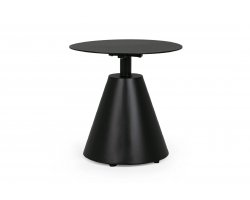 Okrągły czarny stolik boczny aluminiowy ALOHA bizzotto