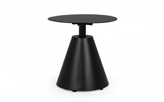 Okrągły czarny stolik boczny aluminiowy ALOHA bizzotto