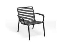 Antracytowy fotel ogrodowy wypozynkowy nardi DOGA Relax