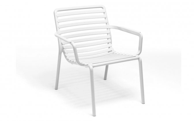 Biały fotel ogrodowy wypozynkowy nardi DOGA Relax