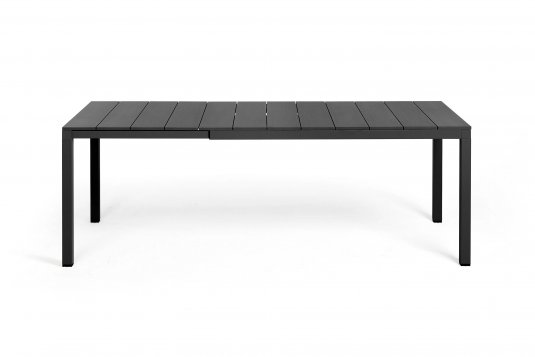 Aluminiowy ciemnoszary rozkładany stół ogrodowy nardi RIO 210-280 cm