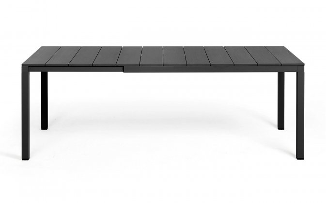 Aluminiowy ciemnoszary rozkładany stół ogrodowy nardi RIO 210-280 cm