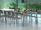 stół rozkładany RIO 210 tortora z fotelami BORA