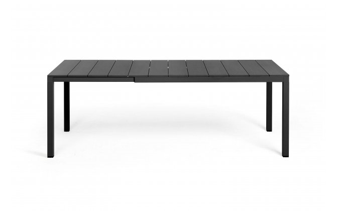 Aluminiowy ciemnoszary rozkładany stół ogrodowy nardi RIO 210-280 cm