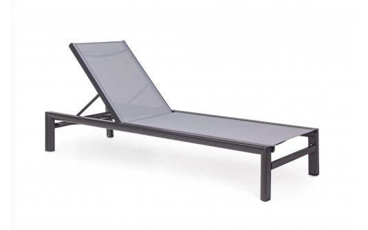 Aluminiowy antracytowy leżak ogrodowy SKIPPER bizzotto Aluminiowy antracytowy leżak ogrodowy SKIPPER bizzotto