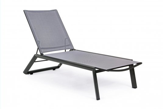 Leżak ogrodowy z kółkami ciemnoszary tekstylina CRUISE bizzotto