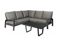 Wysoki aluminiowy narożnik ogrodowy na taras ciemnoszary VALENCIA 