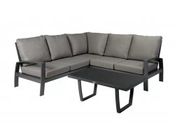 Wysoki aluminiowy narożnik ogrodowy na taras ciemnoszary VALENCIA 