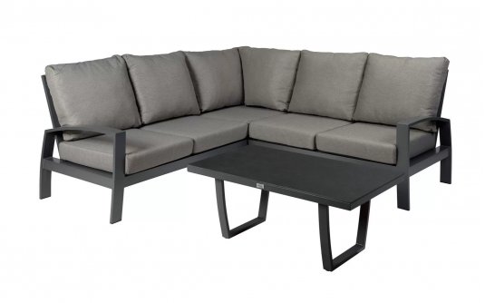 Wysoki aluminiowy narożnik ogrodowy na taras ciemnoszary VALENCIA Wysoki aluminiowy narożnik ogrodowy na taras ciemnoszary VALENCIA