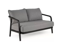Sofa ogrodowa aluminowa antracytowa PEP plecionka lina polipropylenowa