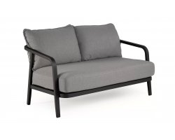 Sofa ogrodowa aluminowa antracytowa PEP plecionka lina polipropylenowa