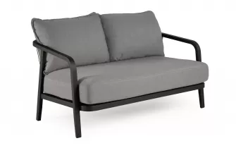 Sofa ogrodowa aluminowa antracytowa PEP plecionka lina polipropylenowa