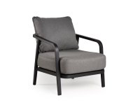 Fotel aluminowy na taras PEP grafitowy / lina polipropylenowa