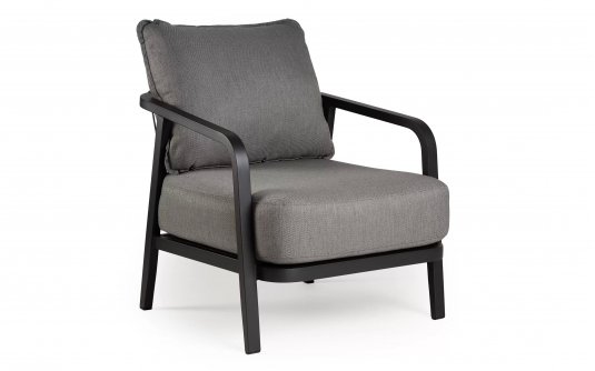 Fotel aluminowy na taras PEP grafitowy / lina polipropylenowa Fotel aluminowy na taras PEP grafitowy / lina polipropylenowa