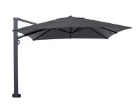 Parasol ogrodowy 400x400 cm z noga boczną ciemnoszary