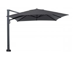 Parasol ogrodowy 400x400 cm z noga boczną ciemnoszary