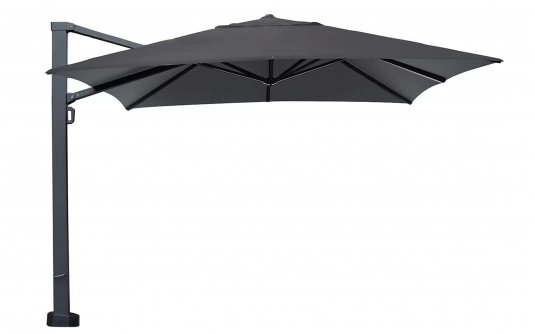 Parasol ogrodowy 400x400 cm z noga boczną ciemnoszary Parasol ogrodowy 400x400 cm z noga boczną ciemnoszary