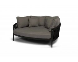 Sofa łóżko ogrodowe czarne nowoczesne CADOZO