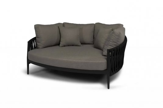 Sofa łóżko ogrodowe czarne nowoczesne CADOZO