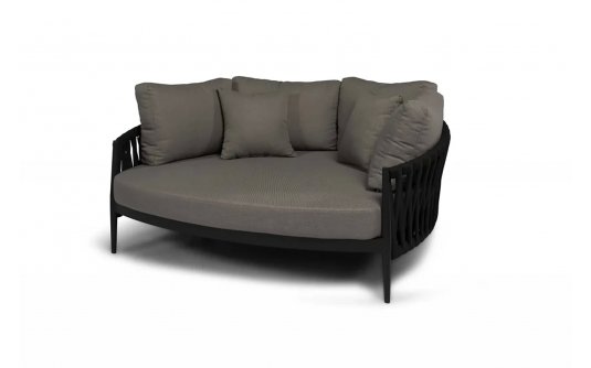 Sofa łóżko ogrodowe czarne nowoczesne CADOZO Sofa łóżko ogrodowe czarne nowoczesne CADOZO