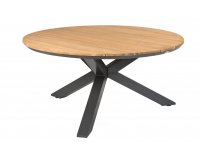 Okrągły stół aluminiowo-teakowy 120 cm ORBITAL