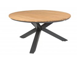 Okrągły stół aluminiowo-teakowy 120 cm ORBITAL