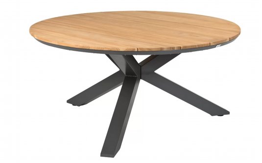 Okrągły stół aluminiowo-teakowy 120 cm ORBITAL