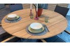 Okrągły stół aluminiowo-teakowy 150 cm OMNIGO