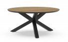 Stół okrągły OMNIGO d150 aluminiowe nogi antracyt / blat HPL BERGAMO