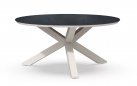 Stół okrągły OMNIGO d150 aluminiowe nogi białe / blat HPL GRAPHITE